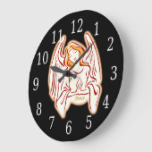 ピースエンジェルラウンドクロック ラージ壁時計 (傾斜)