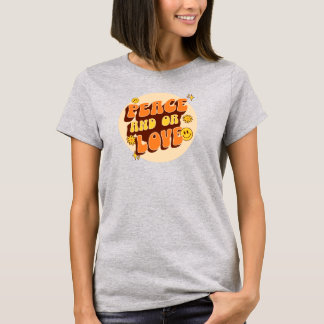 ピースオアラブ 60's レトロ グルーヴィー フラワーパワー tシャツ