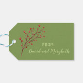 ピースオパーソナライズされたーンアースホリデイ ギフトタグ (裏面横)