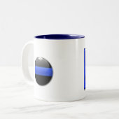 ピースオフィサーメモリアルデー&ボタン ツートーンマグカップ (正面左)