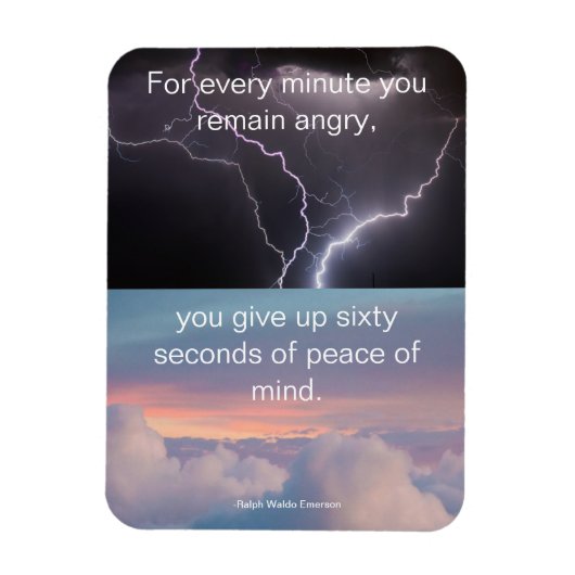 ピースオブマインドラルフウォルドエマーソン引用文 マグネット (縦)