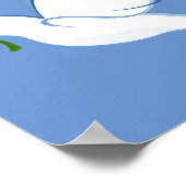 ピースオリーブ飛んでいるブランチ ポスター (角)