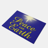 ピースオンアースのクリスマススターホリデーフォーマット ドアマット (アングル)