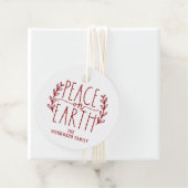 ピースオンアースのクリスマスパーソナライズされた休暇 フェイバータグ (インサイチュ)