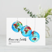 ピースオンアースウォーターカラークリスマスホリデー シーズンカード (スタンド正面)