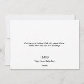 ピースオンアースウォーターカラークリスマスホリデー シーズンカード (裏面)