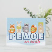 ピースオンアースウッドランドアニマルズフラットホリデーカード シーズンカード (スタンド正面)