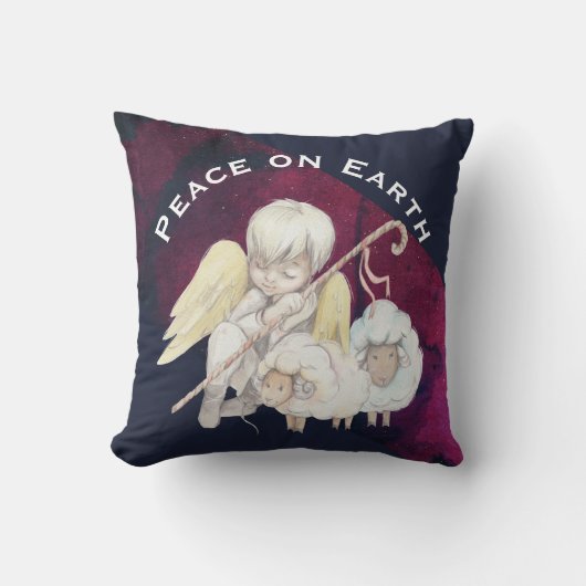 ピースオンアースエンジェルシェパード&ランブス クッション (正面)