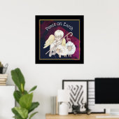 ピースオンアースエンジェルシェパード&ランブス ポスター (ホームオフィス)