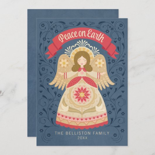 ピースオンアースエンジェルフォークアートフォト シーズンカード (正面/裏面)