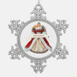 ピースオンアースオーナメント スノーフレークピューターオーナメント