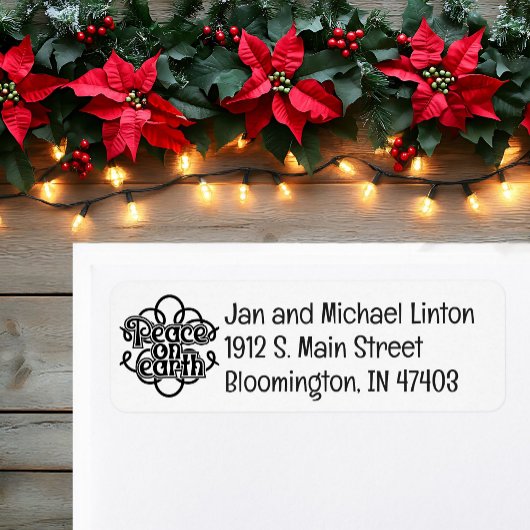 ピースオンアースカスタム差出人住所ラベル ラベル