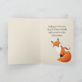 ピースオンアースキツネ鳥かわいい動物 カード (内部)