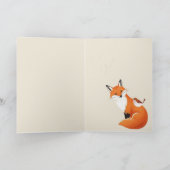 ピースオンアースキツネ鳥かわいい動物 カード (内部)