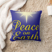 ピースオンアースクリスティムススターホリディピロー クッション (ブランケット)