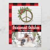 ピースオンアースクリスマスのフォトカード シーズンカード (正面/裏面)