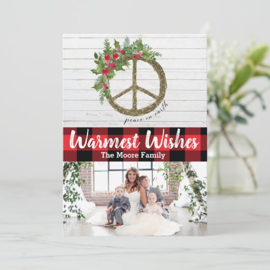 ピースオンアースクリスマスのフォトカード シーズンカード (スタンド正面)