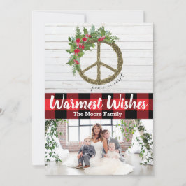 ピースオンアースクリスマスのフォトカード シーズンカード