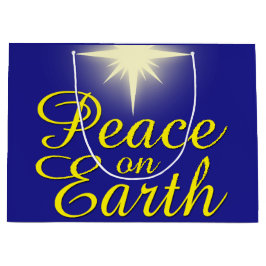 ピースオンアースクリスマススターホリデイ抱き枕 ラージペーパーバッグ