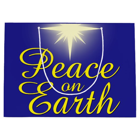 ピースオンアースクリスマススターホリデイ抱き枕 ラージペーパーバッグ (正面)