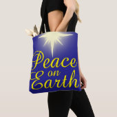 ピースオンアースクリスマススターホリデートートバッグ トートバッグ (クローズアップ)
