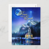 ピースオンアースクリスマススター&教会はがき シーズンポストカード (正面/裏面)