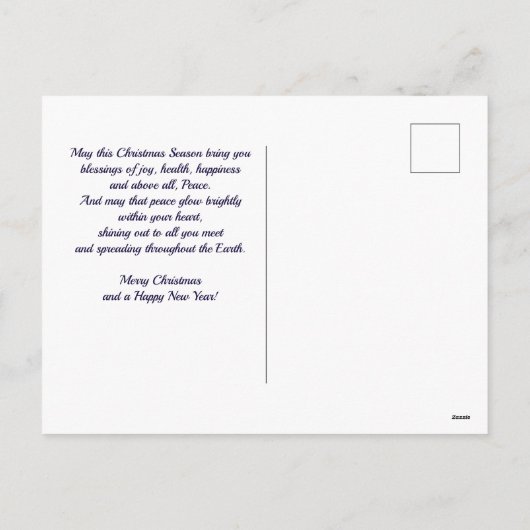 ピースオンアースクリスマススター&教会はがき シーズンポストカード (裏面)