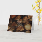 ピースオンアースクリスマスデザイン カード (黄色い花)