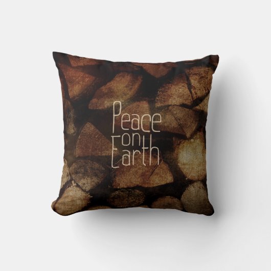 ピースオンアースクリスマスデザイン クッション (正面)