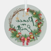 ピースオンアースクリスマスリース ガラスオーナメント (裏面)