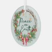 ピースオンアースクリスマスリース ガラスオーナメント (正面左)