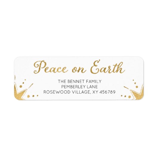 ピースオンアースクリスマス差出人住所 ラベル (正面)