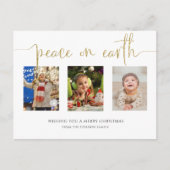 ピースオンアースクリスマス3フォトコラージュグリッター  シーズンポストカード (正面)