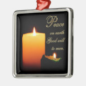 ピースオンアーススクエアオーナメント メタルオーナメント (左)