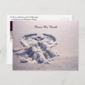 ピースオンアーススノーエンジェルホリデーポストカード インビテーションポストカード (正面/裏面)