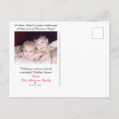 ピースオンアーススノーエンジェルホリデーポストカード インビテーションポストカード (裏面)