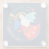 ピースオンアースデザイン ガラスコースター (裏面)