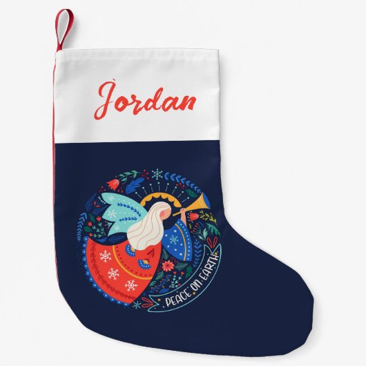 ピースオンアースデザイン スモールクリスマスストッキング (正面)