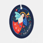 ピースオンアースデザイン メタルオーナメント (正面左)