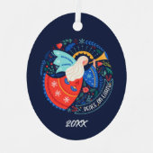 ピースオンアースデザイン メタルオーナメント (正面)