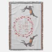 ピースオンアーストナディアホリデー スローブランケット (正面縦)