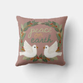 ピースオンアースドーブスクリスマスホリデーカスタム クッション (裏面)