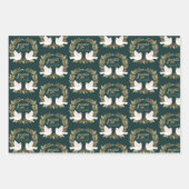 ピースオンアースドーブスクリスマスホリデーカスタム ラッピングペーパーシート (正面2)