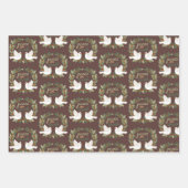 ピースオンアースドーブスクリスマスホリデーカスタム ラッピングペーパーシート (正面)