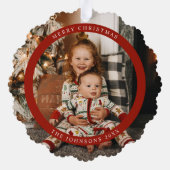 ピースオンアースドーブピースサインリース 図解入りの、写真付きの オーナメントカード (裏面)