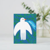 ピースオンアースドーヴクリスマスクリスマスホリデーブルー ポストカード (スタンド正面)