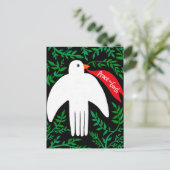 ピースオンアースドーヴクリスマスクリスマスホリデー ポストカード (スタンド正面)