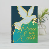 ピースオンアースハドーブブランチフォイルホリデーカード 箔シーズンカード (立ち正面)