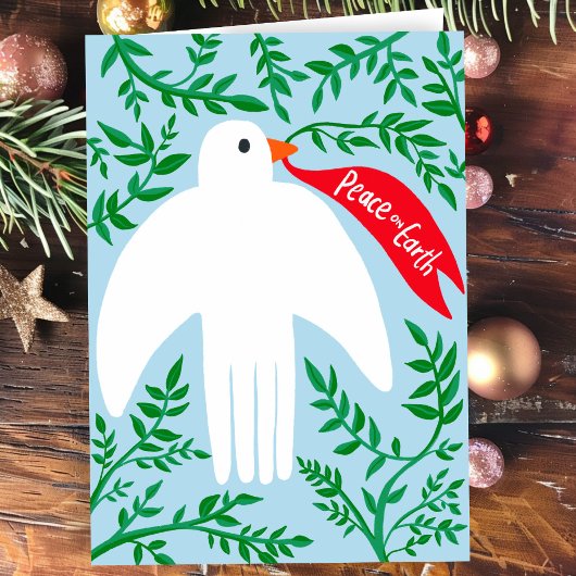 ピースオンアースバード鳩クリスマスクリスマスホリデー カード
