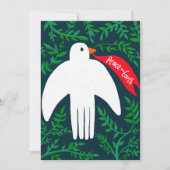 ピースオンアースバード鳩クリスマスクリスマスホリデー カード (正面)